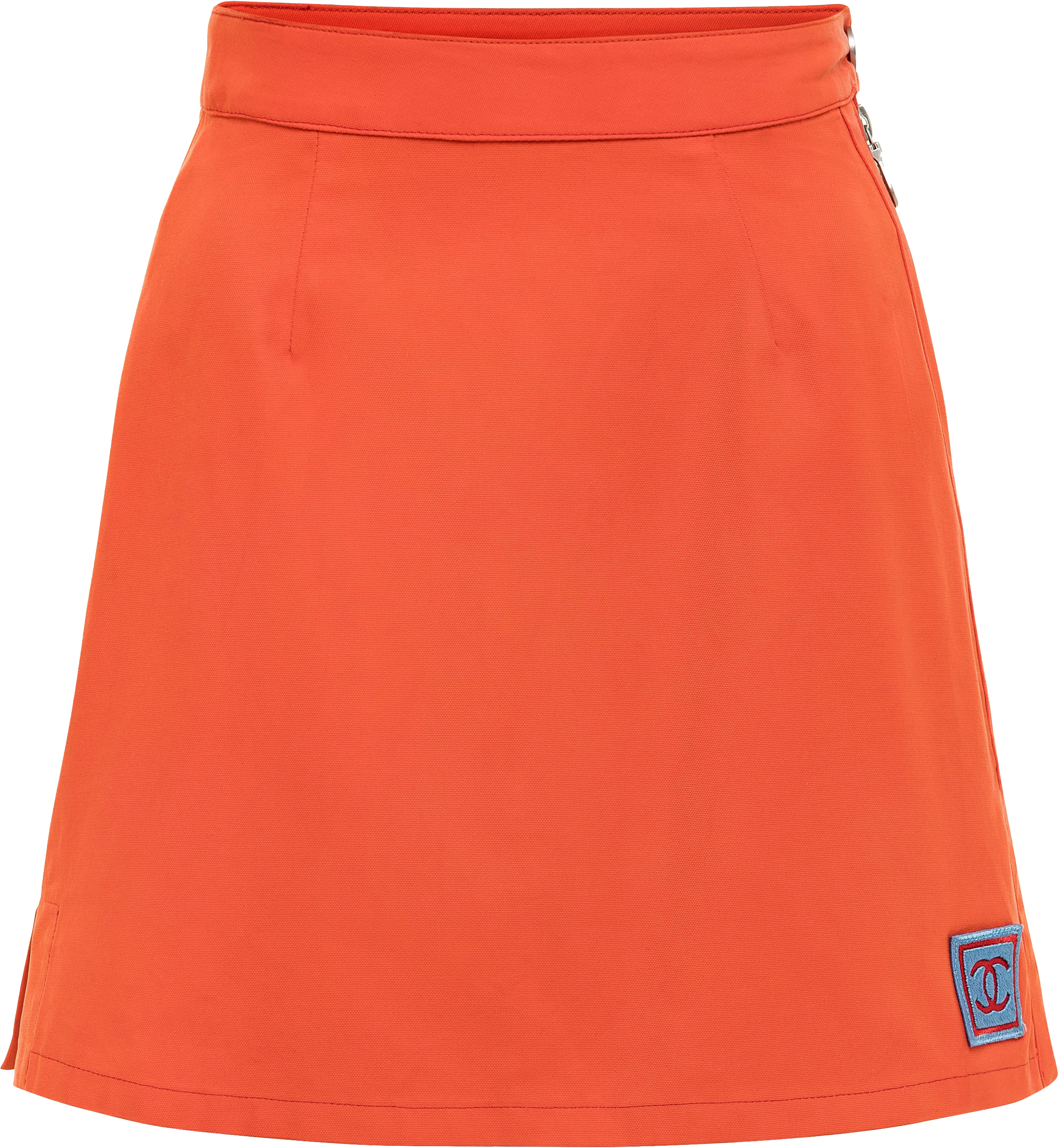 Chanel Orange "CC" Logo Sport Collection Skirt