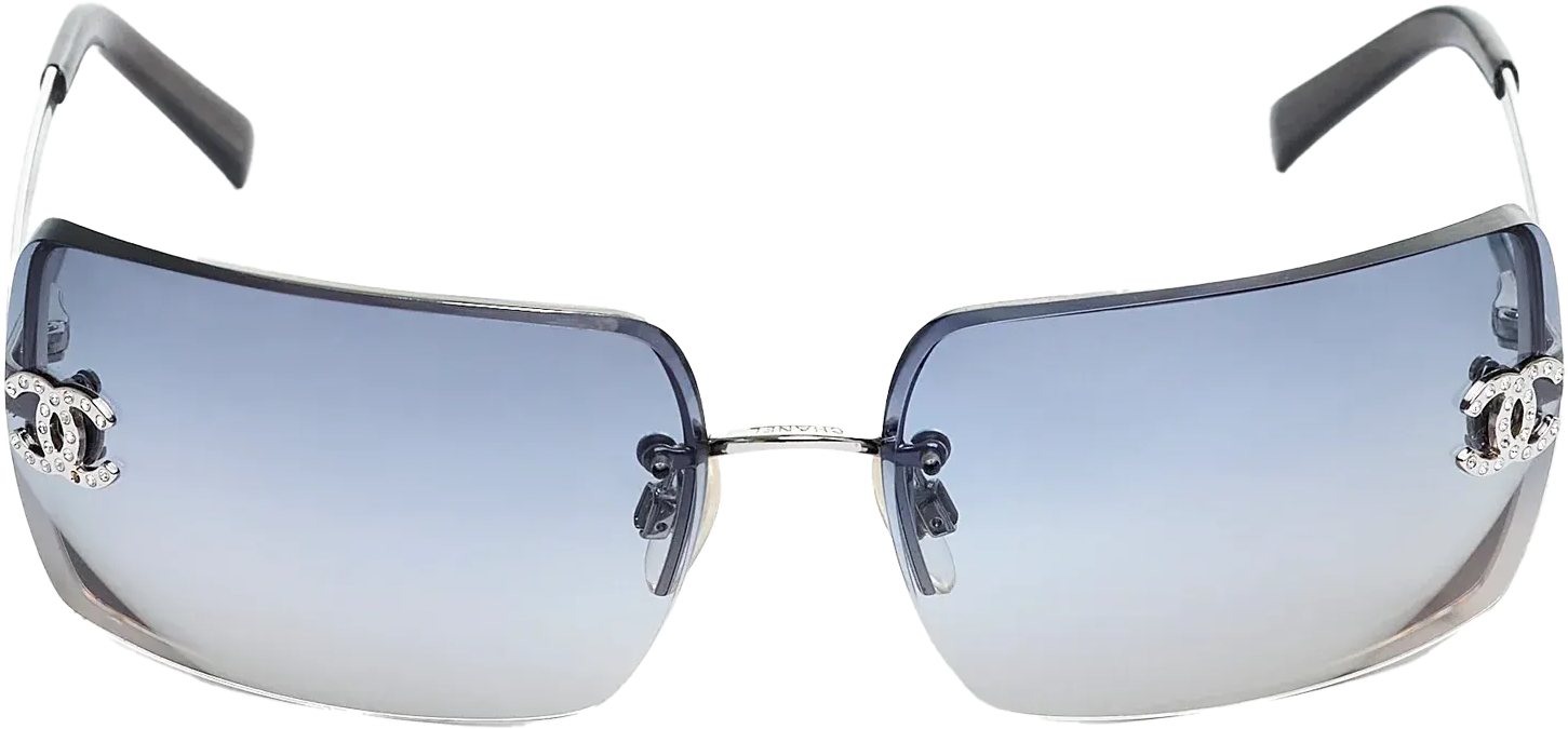 Chanel Interlocking "CC" Crystal Logo Sunglasses