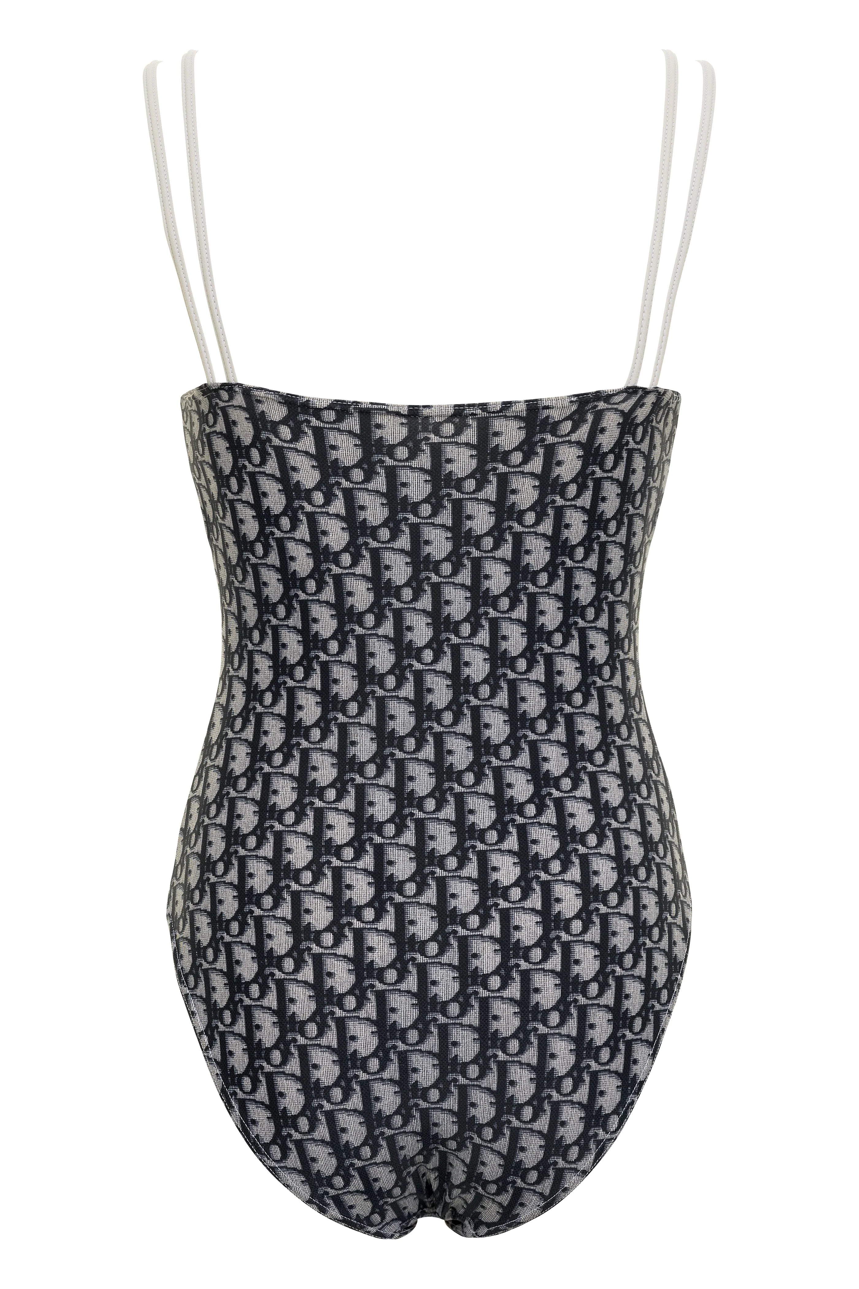 Christian Dior Blue Diorissimo Monogram One-Piece Swimsuit