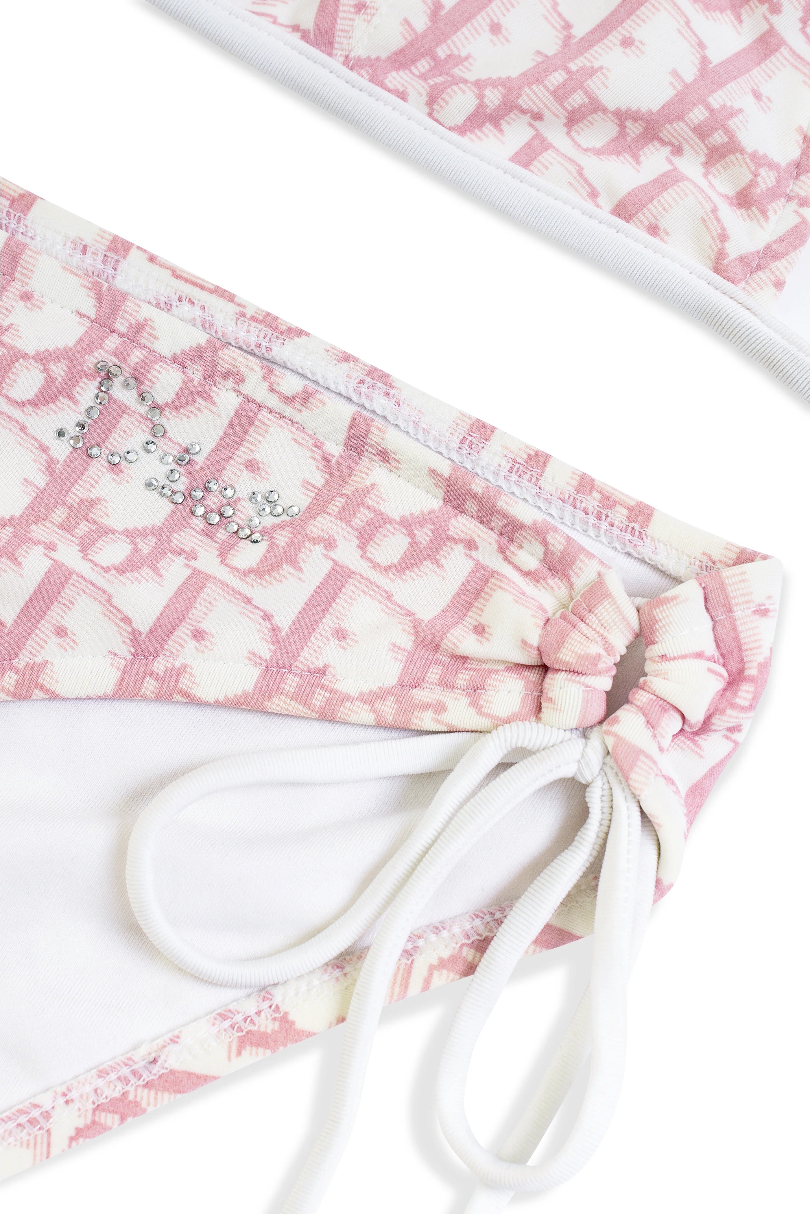 Christian Dior Double Strap Pink Diorissimo Monogram Two-Piece Swimsuit