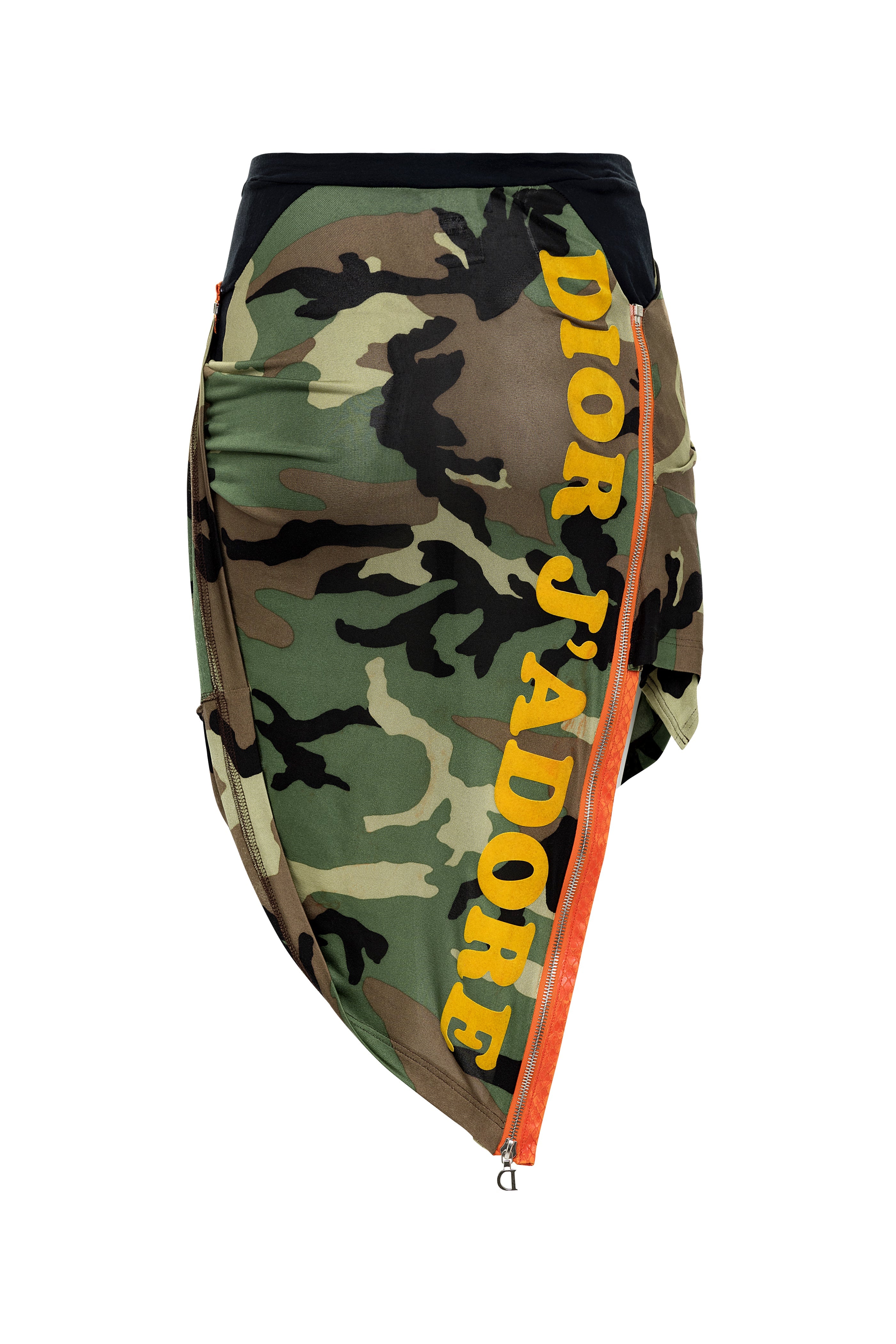 Christian Dior 'J'Adore Dior' Camouflage Silk Skirt